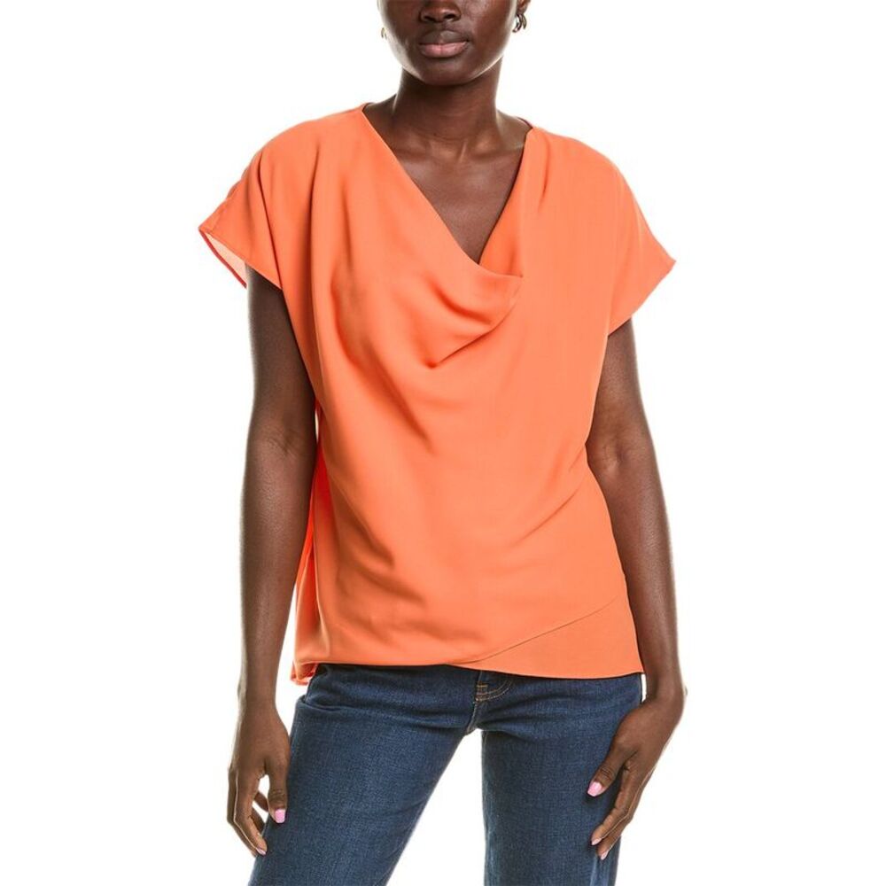 NWT Joseph Ribkoff Mandarin Drape Blouse sz22